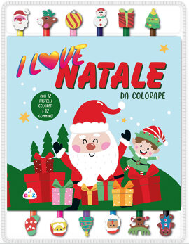 I love natale da colorare con gommine