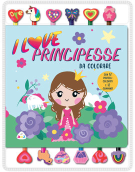I love principesse da colorare con gommine
